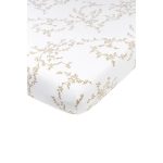 Gumis lepedő babaágyba - Bézs Ágak - 60x120
