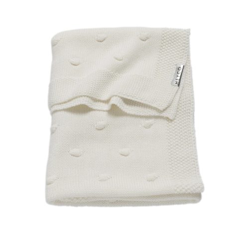 PastelKnit Kötött Babatakaró - Melegfehér