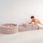 Labdamedence Játszótérrel - Prémium Kordbársony - Több színben