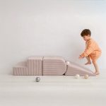 Labdamedence Játszótérrel - Prémium Kordbársony - Több színben