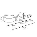 Labdamedence Játszótérrel - Prémium Kordbársony - Több színben