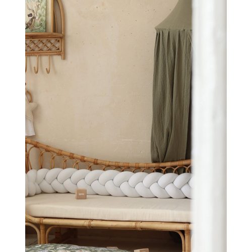 Prémium velúr fonott rácsvédő - Fehér