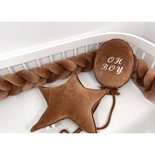 Prémium velúr fonott rácsvédő - Csokoládé-barna