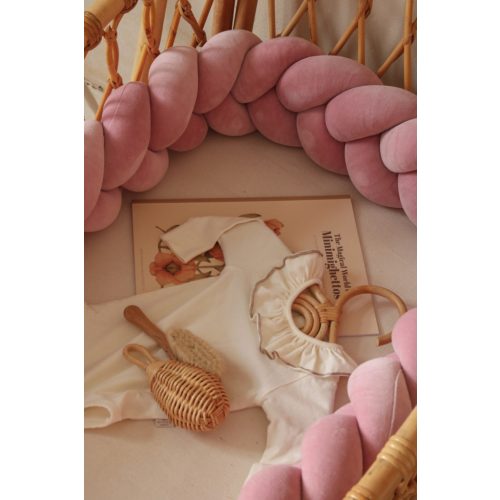 Prémium velúr fonott rácsvédő - Piszkosrózsaszín