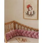 Prémium velúr fonott rácsvédő - Piszkosrózsaszín