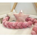 Prémium velúr fonott rácsvédő - Piszkosrózsaszín