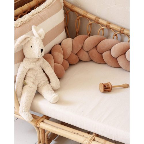 Prémium velúr fonott rácsvédő - Karamell