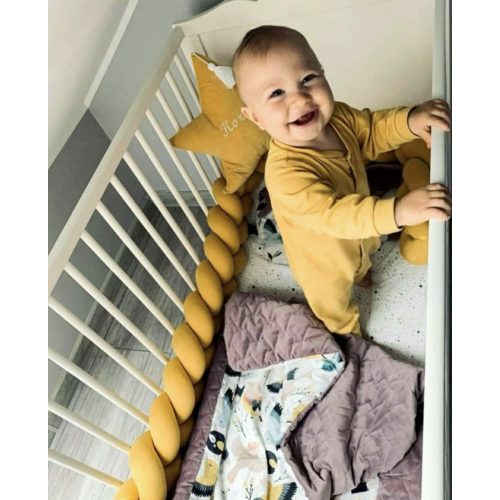 Prémium velúr fonott rácsvédő - Mustársárga