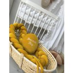 Prémium velúr fonott rácsvédő - Mustársárga