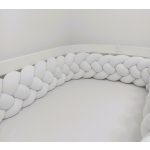 Prémium velúr fonott rácsvédő - Fehér (Négyes fonat)