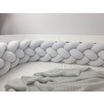 Prémium velúr fonott rácsvédő - Világosszürke (Négyes fonat)