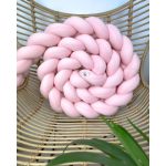 Prémium velúr fonott rácsvédő - Baby Pink (Négyes fonat)