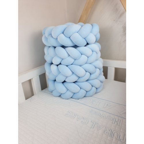 Prémium Velúr Fonott Rácsvédő - Babakék