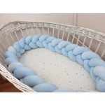 Prémium Velúr Fonott Rácsvédő - Babakék