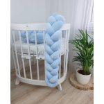 Prémium Velúr Fonott Rácsvédő - Babakék