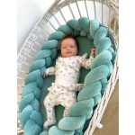 Prémium velúr fonott rácsvédő - Tiffany kék