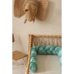 Prémium velúr fonott rácsvédő - Tiffany kék