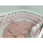 Prémium velúr fonott rácsvédő - Púderrózsaszín (Négyes fonat)