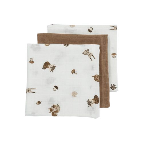 Textil pelenka 3 db-os szett – Erdei állatok – 70×70 cm