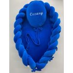 Luxury Fonott Babafészek Royal Blue