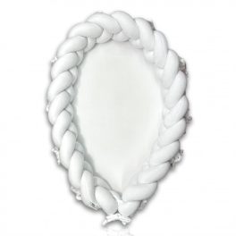 Luxury Fonott Babafészek Fehér