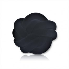 Fonott párna bársony Black