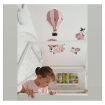 Hőlégballon Dekor - Rózsaszín M